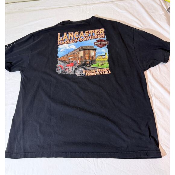 Harley Davidson 3XL American Tradition T-shirt, Willow Street, PA w/ train back - Picture 2 of 4